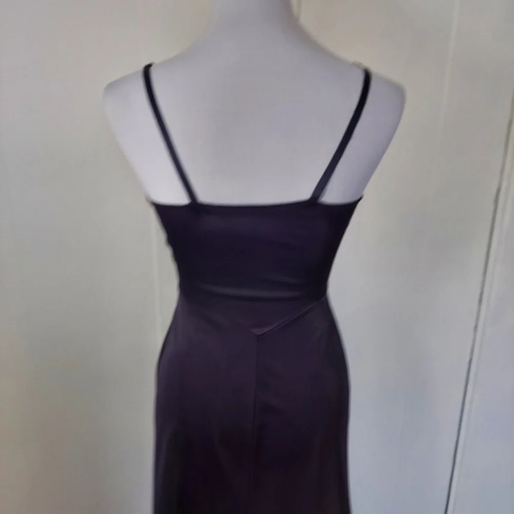 Vintage 40s Navy Blue Vanity Fair Nylon Slip Dress‎